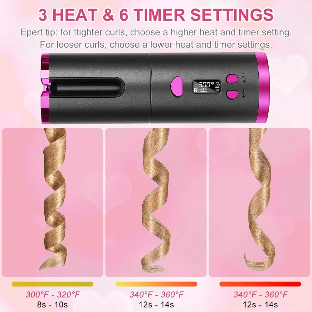 SOUL+SKIN™ Automatic Curling Iron-Portable Wireless Anion Ceramic Hair Curler with Fast Heating Fashion Styling Tools and Comb