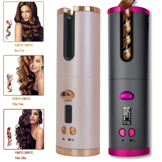 SOUL+SKIN™ Automatic Curling Iron-Portable Wireless Anion Ceramic Hair Curler with Fast Heating Fashion Styling Tools and Comb