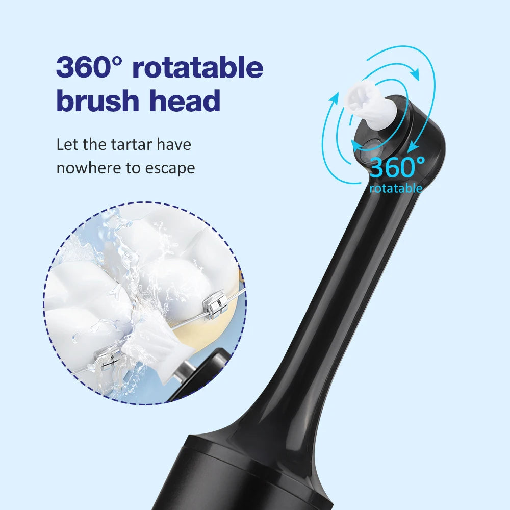 SOUL+SKIN™ Electric LED Dental Tartar Remover Tooth Polisher with 5 Replaceable Heads, Whitens Teeth, Removes Plaque and Whitening Plaque with Cleaning Oral Care Tools