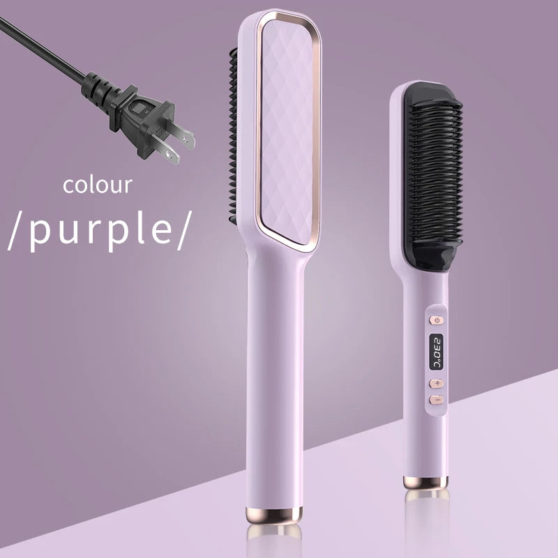 SOUL+SKIN™ Electric Hot Comb Multifunctional Hair Straightener Comb with Negative Ion Anti-Scalding Styling Tool Straightening Brush