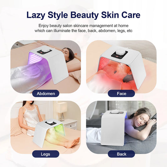 SOUL+SKIN™ Photon LED Face and Body Mask WITH 7 Colors, Nano Spray Beauty Machine with Deep Moisturising Skin Care for Home use.