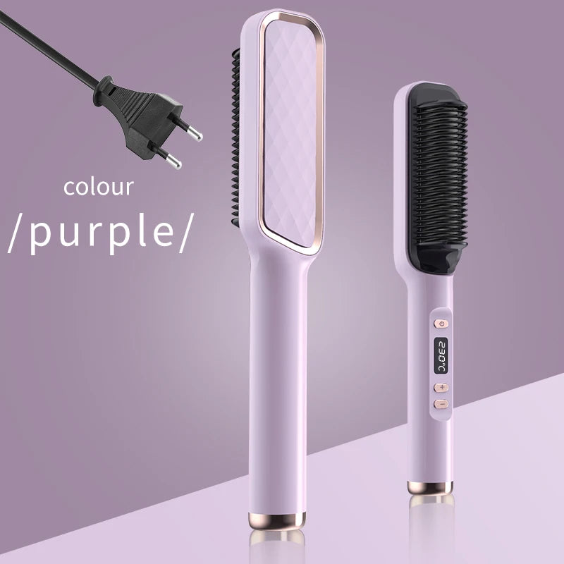 SOUL+SKIN™ Electric Hot Comb Multifunctional Hair Straightener Comb with Negative Ion Anti-Scalding Styling Tool Straightening Brush
