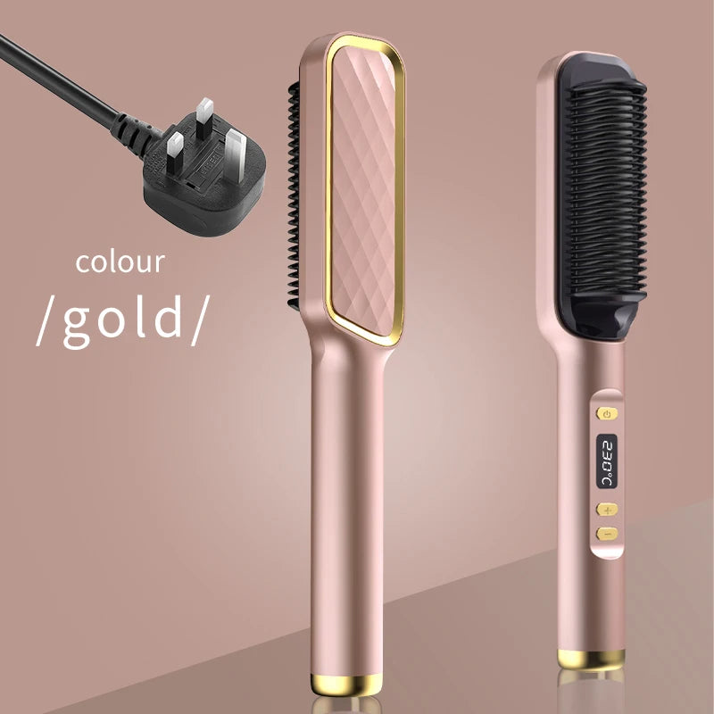 SOUL+SKIN™ Electric Hot Comb Multifunctional Hair Straightener Comb with Negative Ion Anti-Scalding Styling Tool Straightening Brush