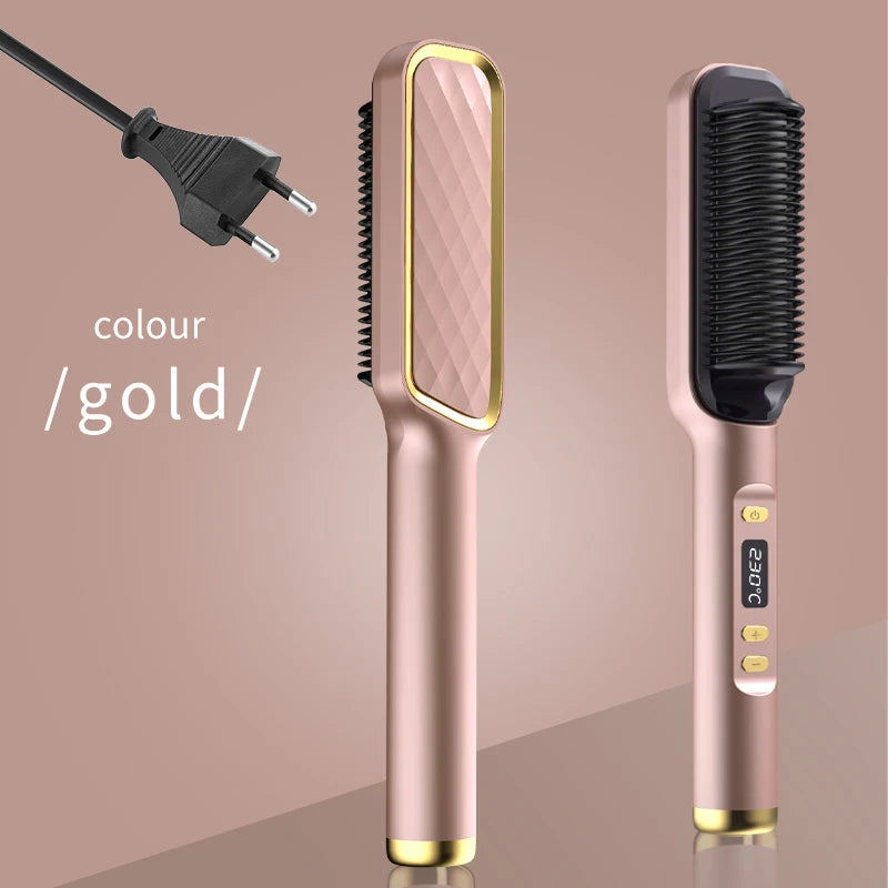 SOUL+SKIN™ Electric Hot Comb Multifunctional Hair Straightener Comb with Negative Ion Anti-Scalding Styling Tool Straightening Brush