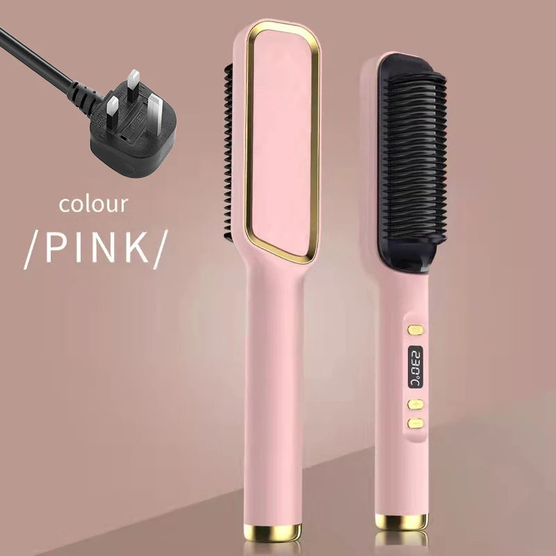 SOUL+SKIN™ Electric Hot Comb Multifunctional Hair Straightener Comb with Negative Ion Anti-Scalding Styling Tool Straightening Brush