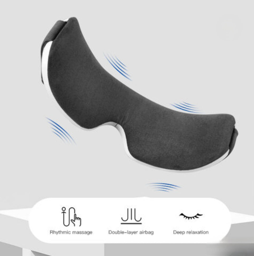SOUL+SKIN™ Smart Eye Massager-Portable/Foldable Vibration Eye Care Massage Instrument with Bluetooth Music, Heated Eyemask, and Dry Fatigue Relief.