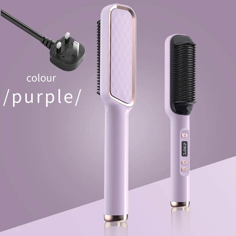 SOUL+SKIN™ Electric Hot Comb Multifunctional Hair Straightener Comb with Negative Ion Anti-Scalding Styling Tool Straightening Brush